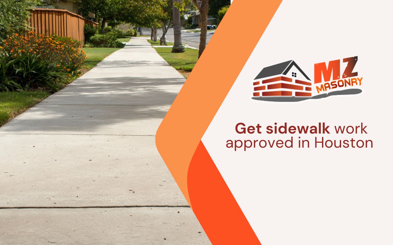 oncrete sidewalk permits in Houston right of way planning example