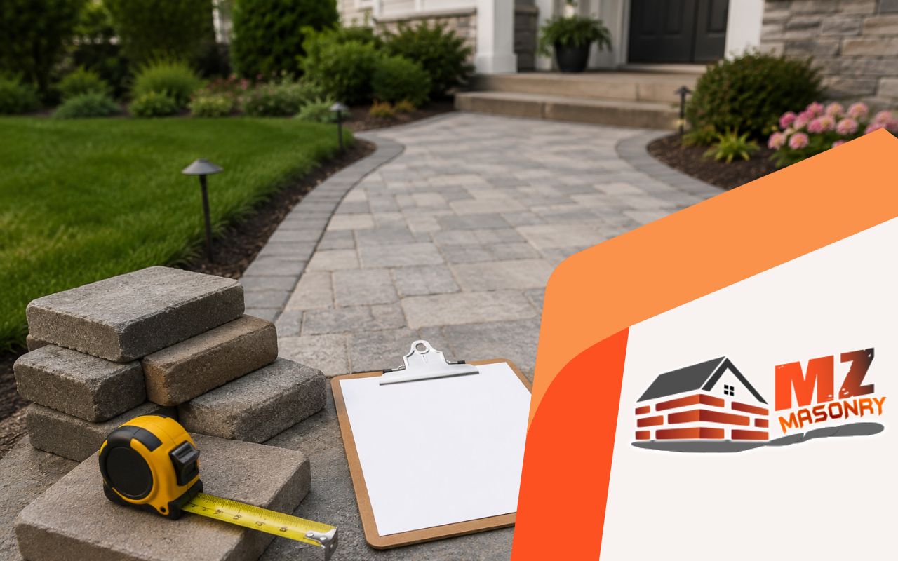 walkway pavers cost planning for a front yard path