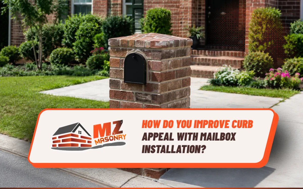  mailbox installation with brick matching the home entrance