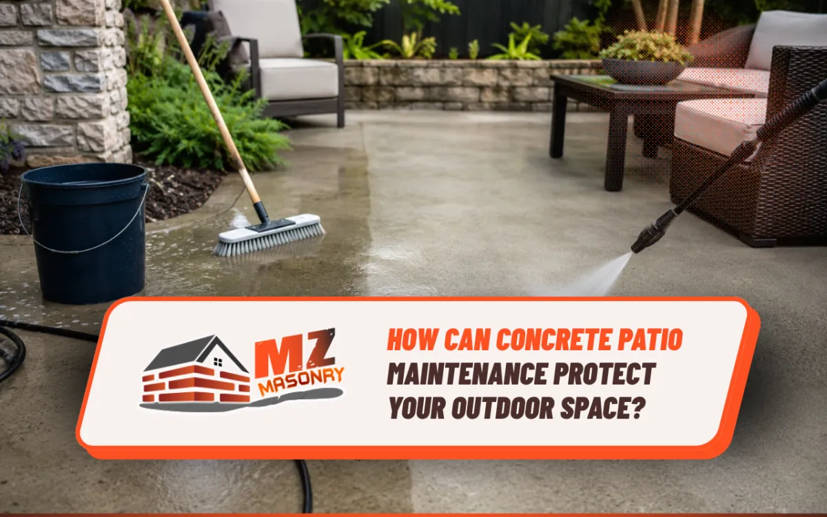 Concrete Patio Maintenance cleaning guide for a tidy outdoor space