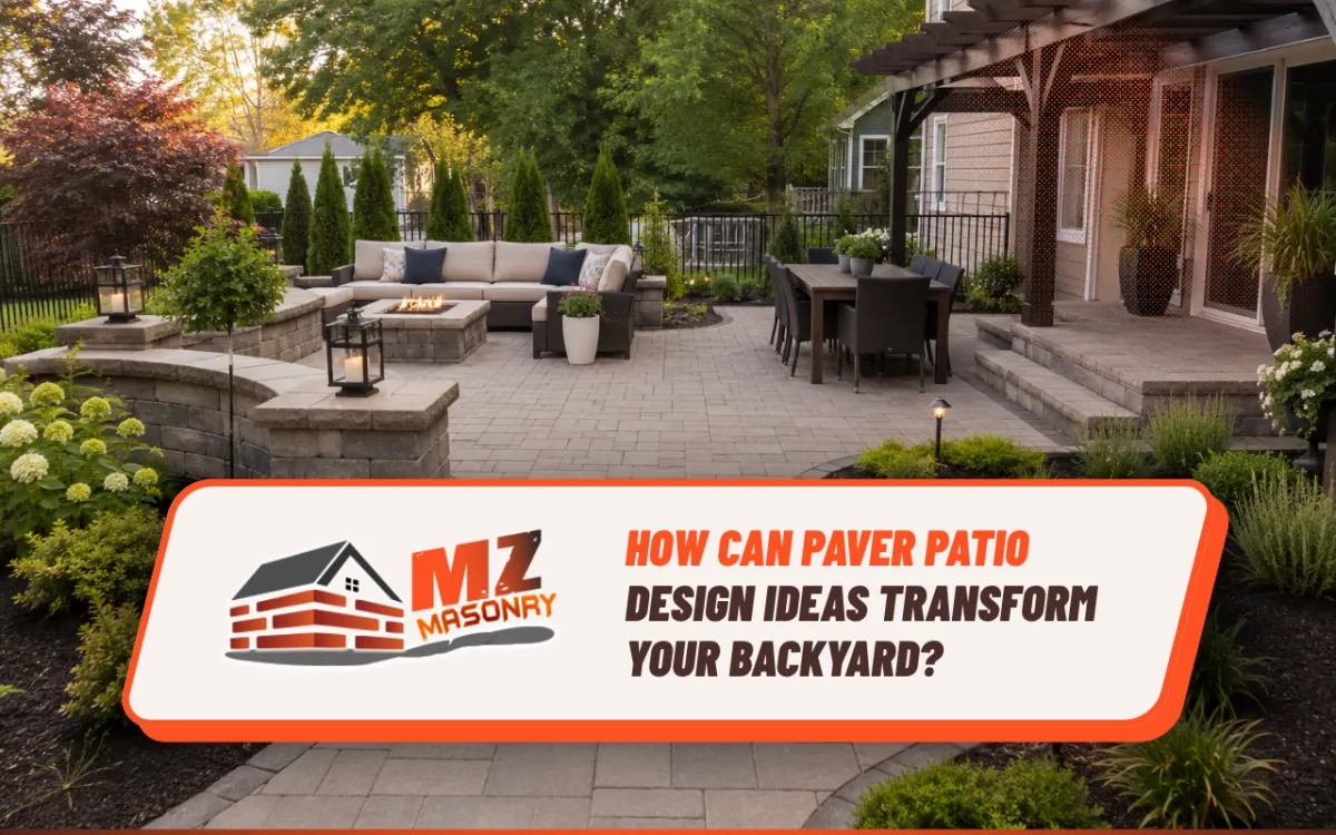 Paver patio design ideas with a practical backyard layout