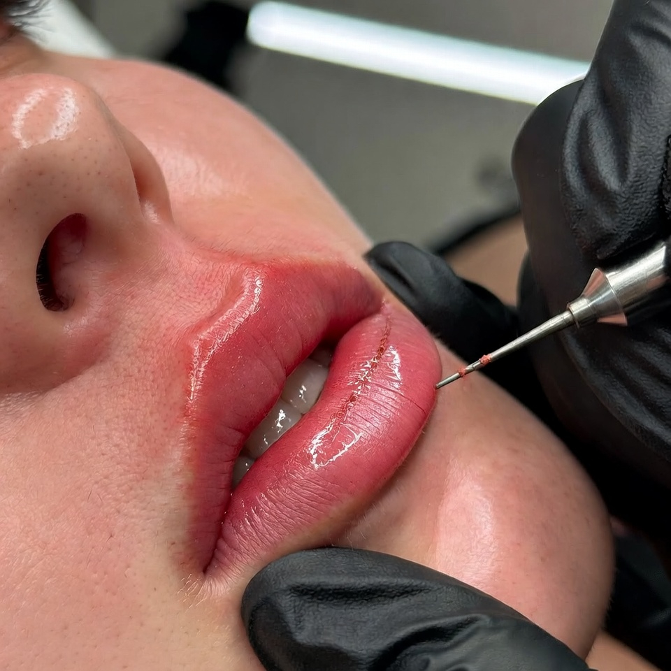 labios micropigmentados con acuarela lips