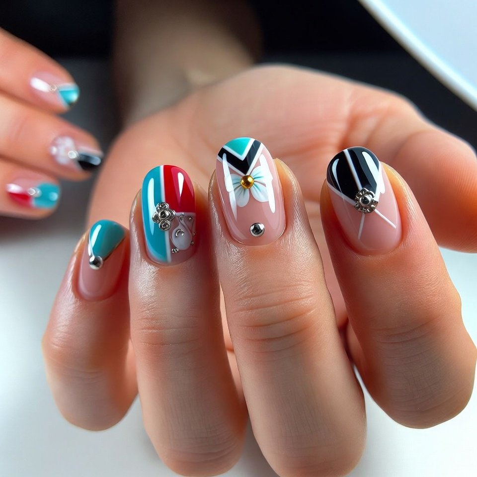 Diseño terminado de una manicura semipermanente