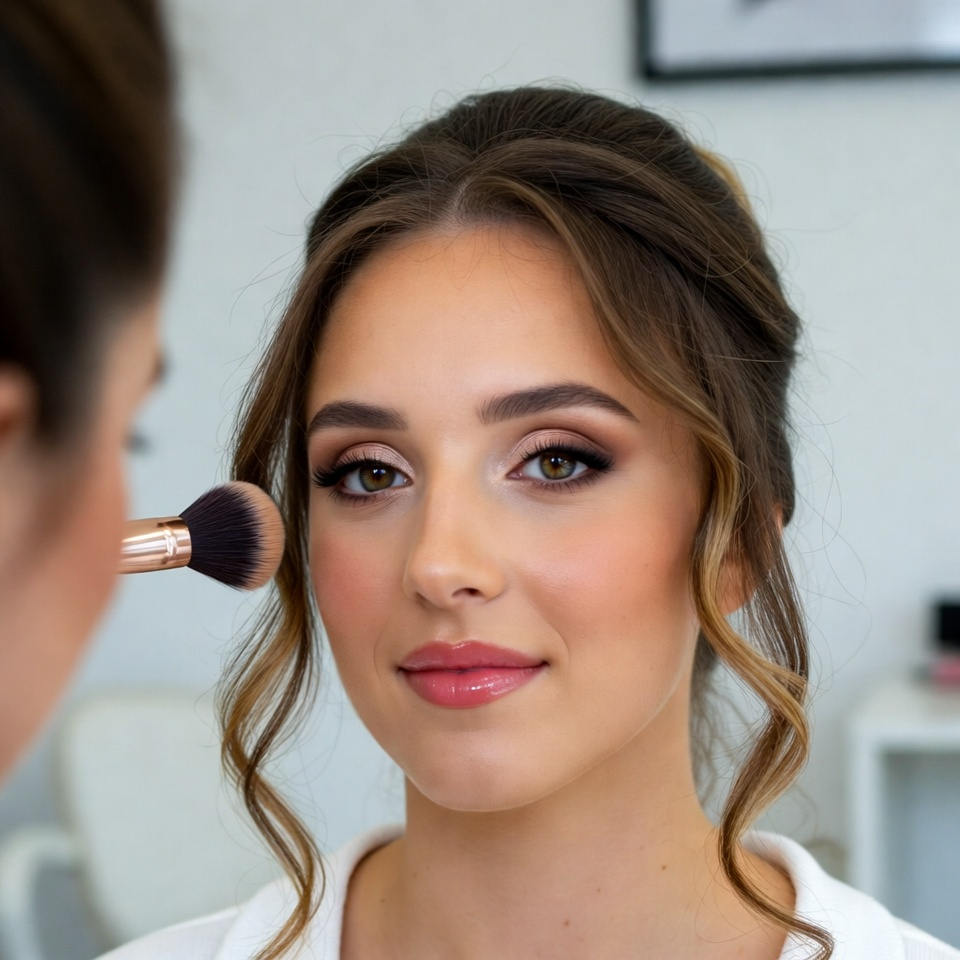 Joven con maquillaje profesional 