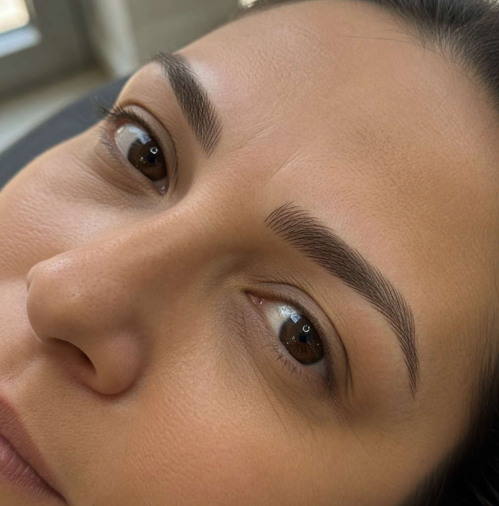 Resultado de un tratamiento de microblading 