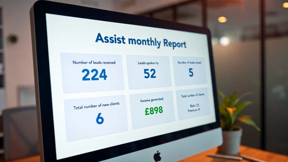 Merlin opportunity dashboard showing opportunity summary, flagged businesses and a highlighted hook line