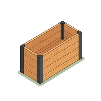 Urban Cedar 4x1.5 raised garden bed for patios