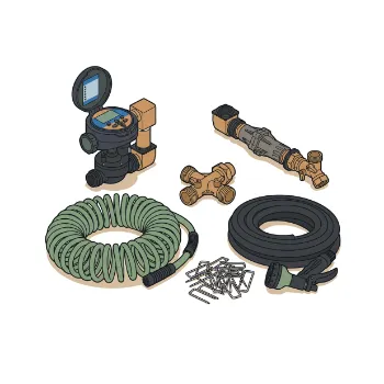 Drip irrigation kit for raised bed gardens