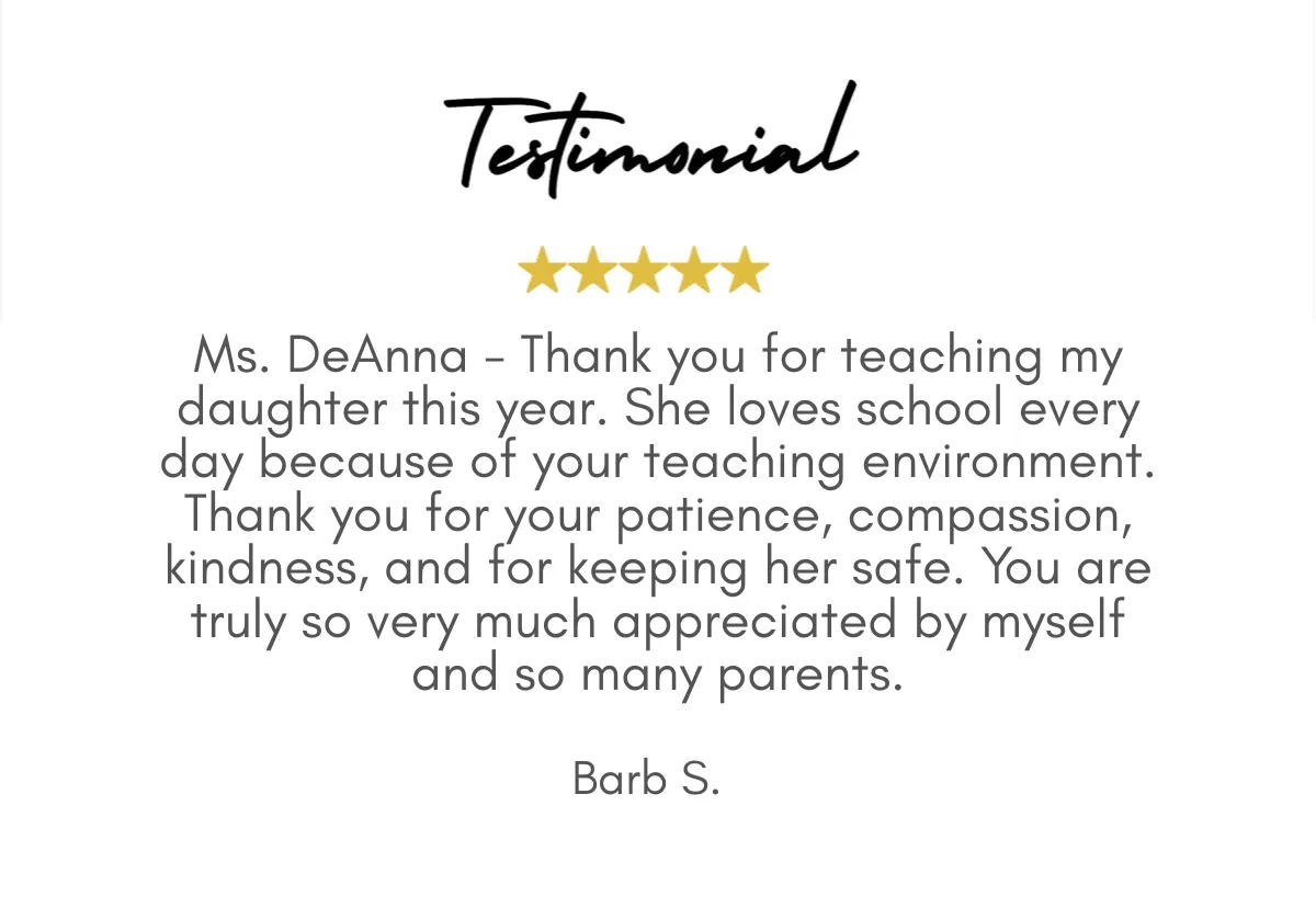 Testimonial - AMAZING!!! While I was previewing a class, my two and four year old came into the room. They were so excited with what was being taught they joined right in! - Kimberly Ann