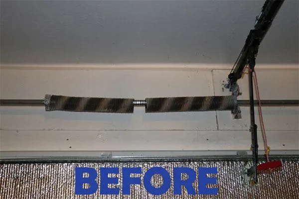 broken garage door spring