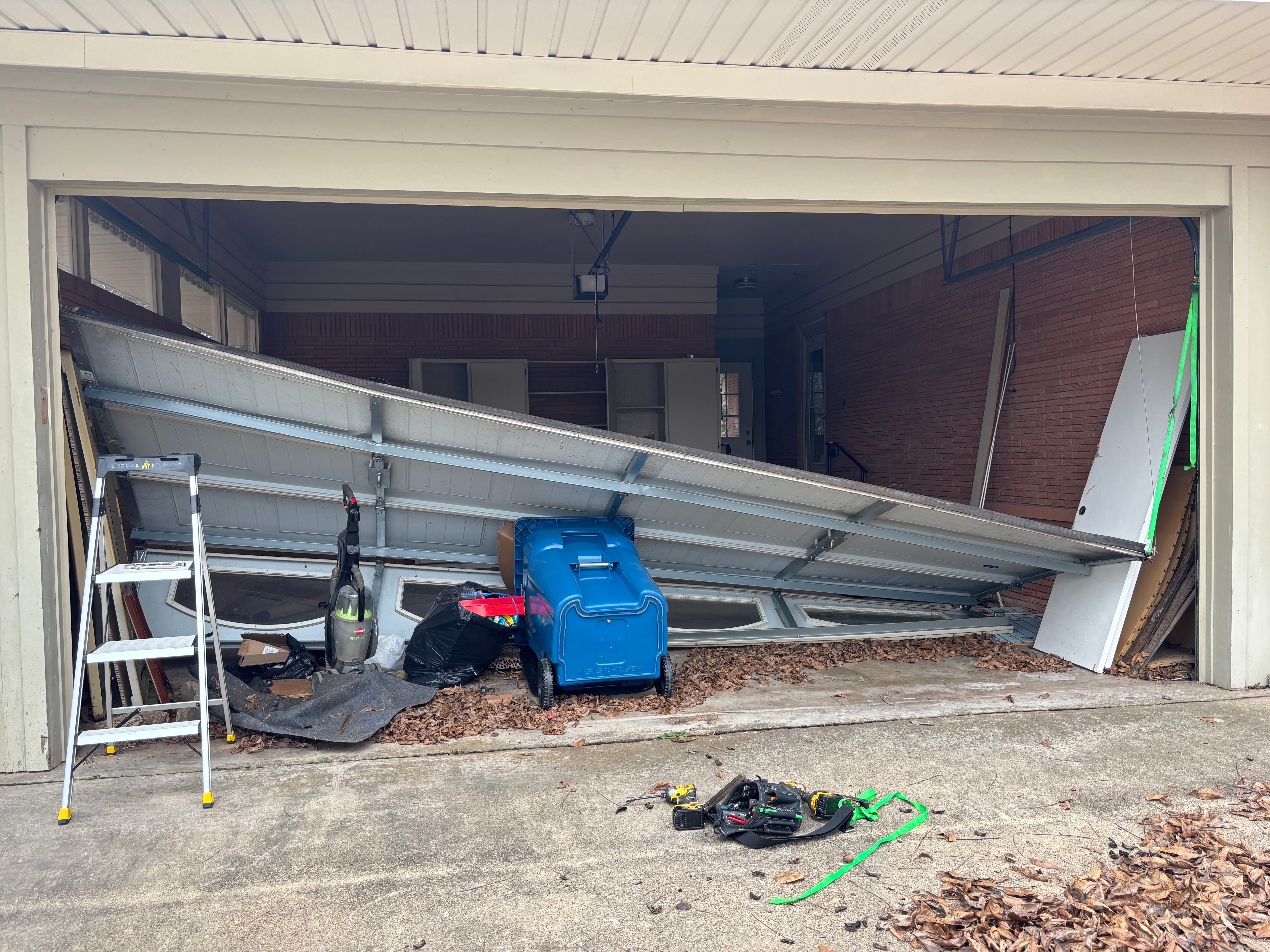 broken garage door