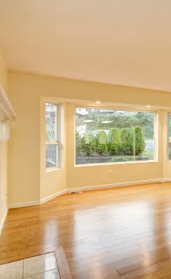 A cleaned dining room