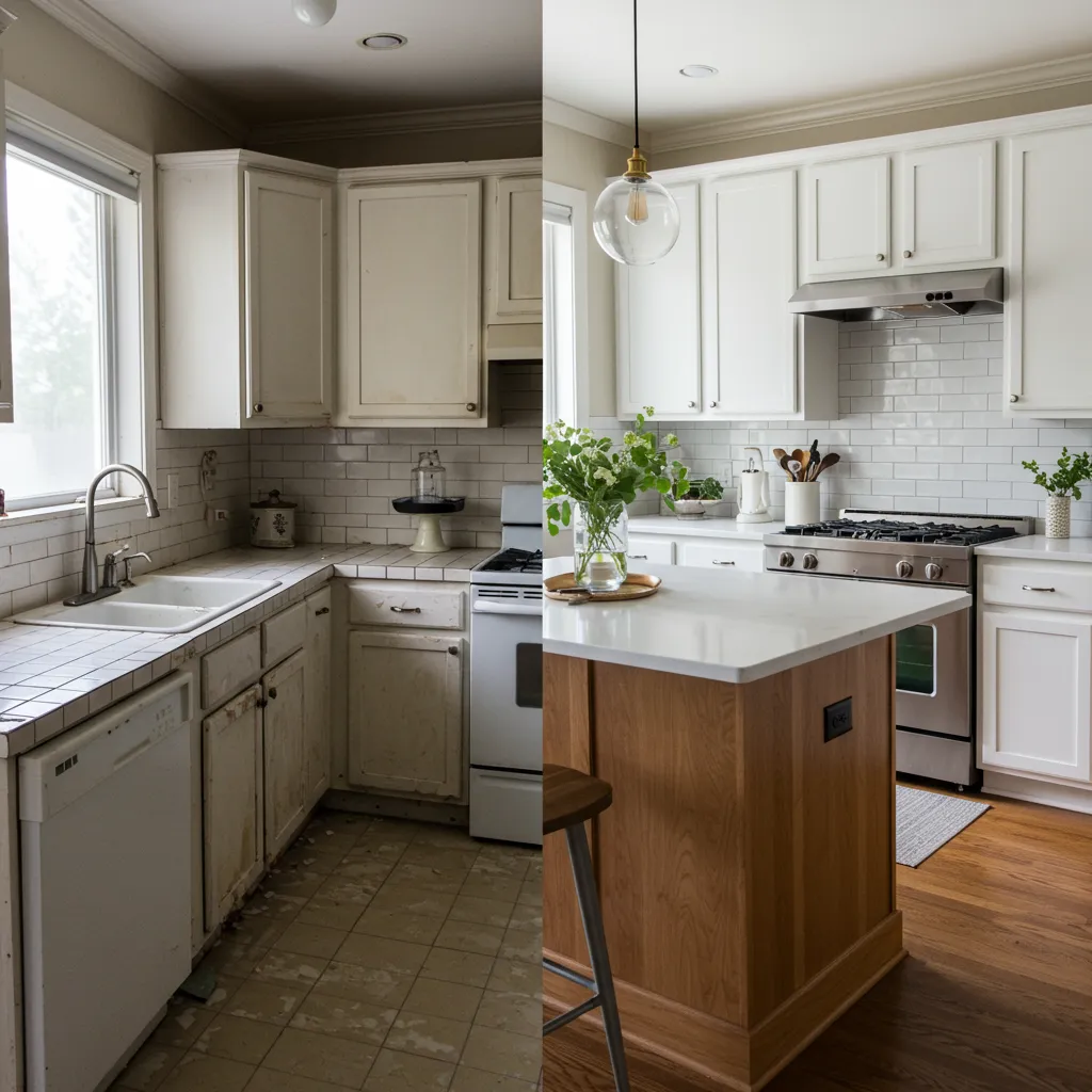 gray concrete walls with broken floor