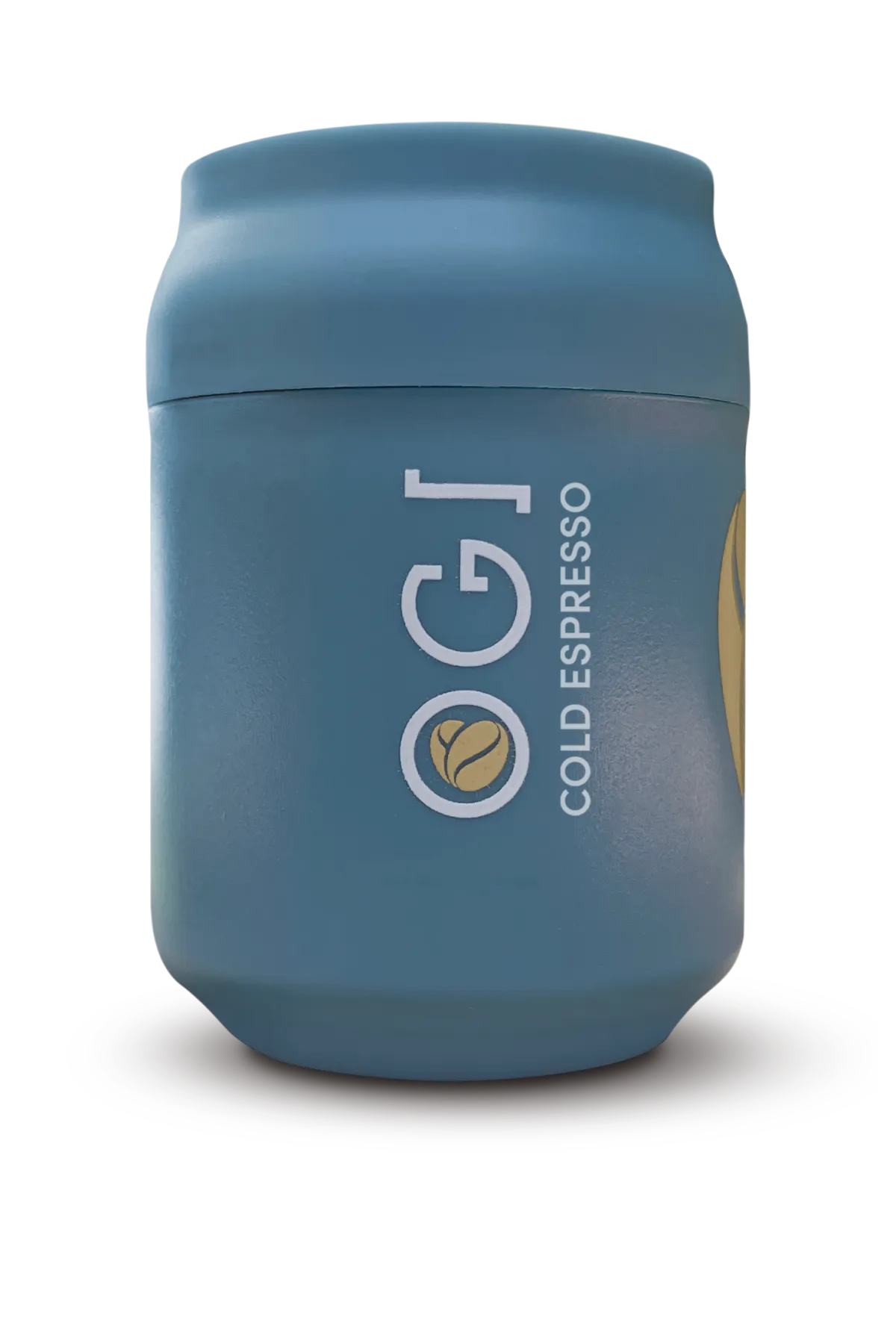 A modern, clean workspace with a group of diverse professionals enjoying OGI cold espresso, sleek branded cups on a glass table, natural daylight, and a subtle company logo in the background. The scene is energetic and collaborative, with a focus on the coffee experience.