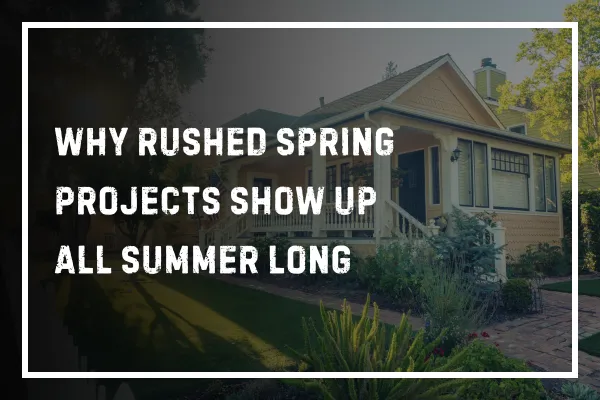 Why Rushed Spring Projects Show Up All Summer Long
