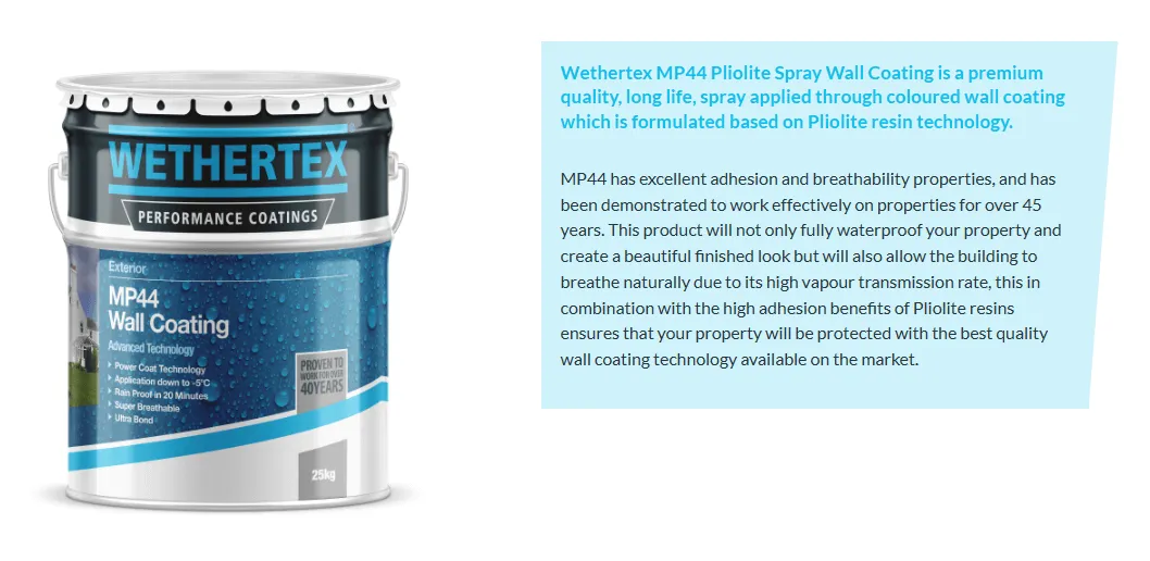 Wethertex MP44 Exterior Wall Coating