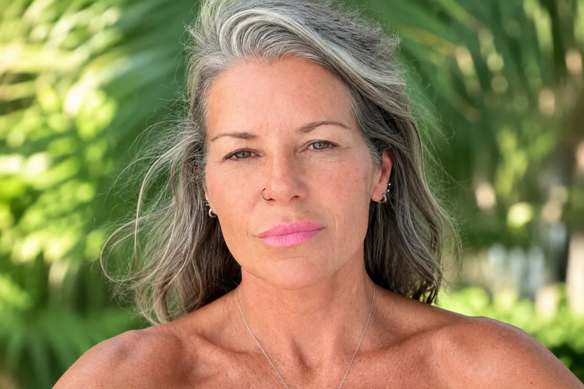 Author Joie, age 49, in natural light with unfiltered skin.