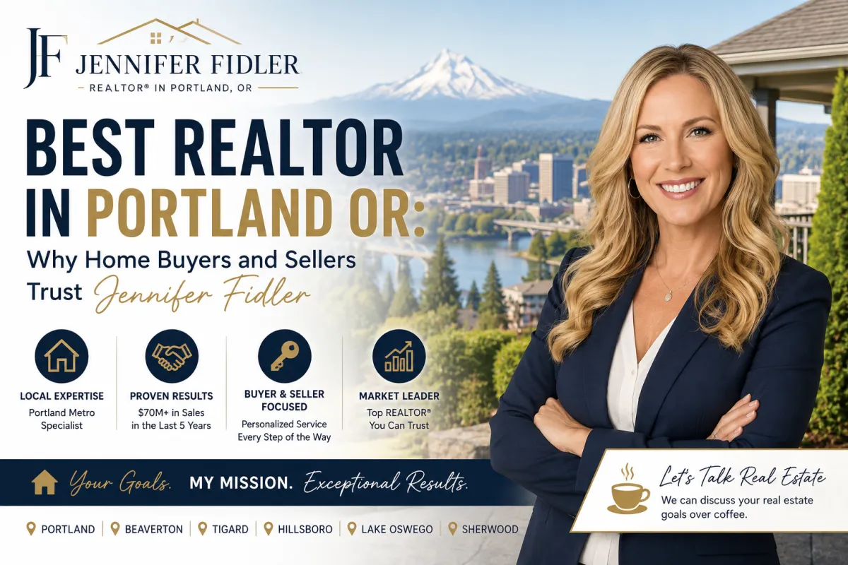Best Realtor in Portland OR Jennifer Fidler helping home buyers and sellers across Portland, Beaverton, Lake Oswego and surrounding areas