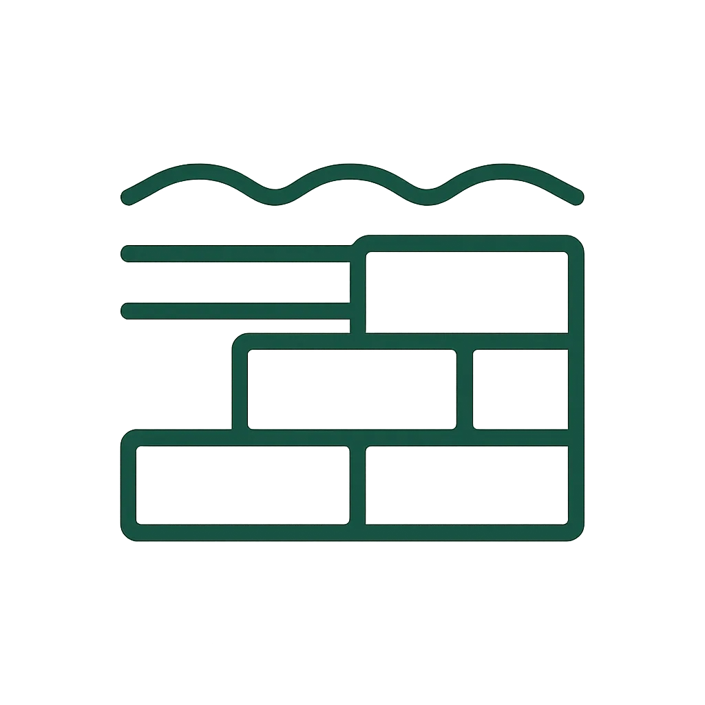 retaining walls and hardscaping icon