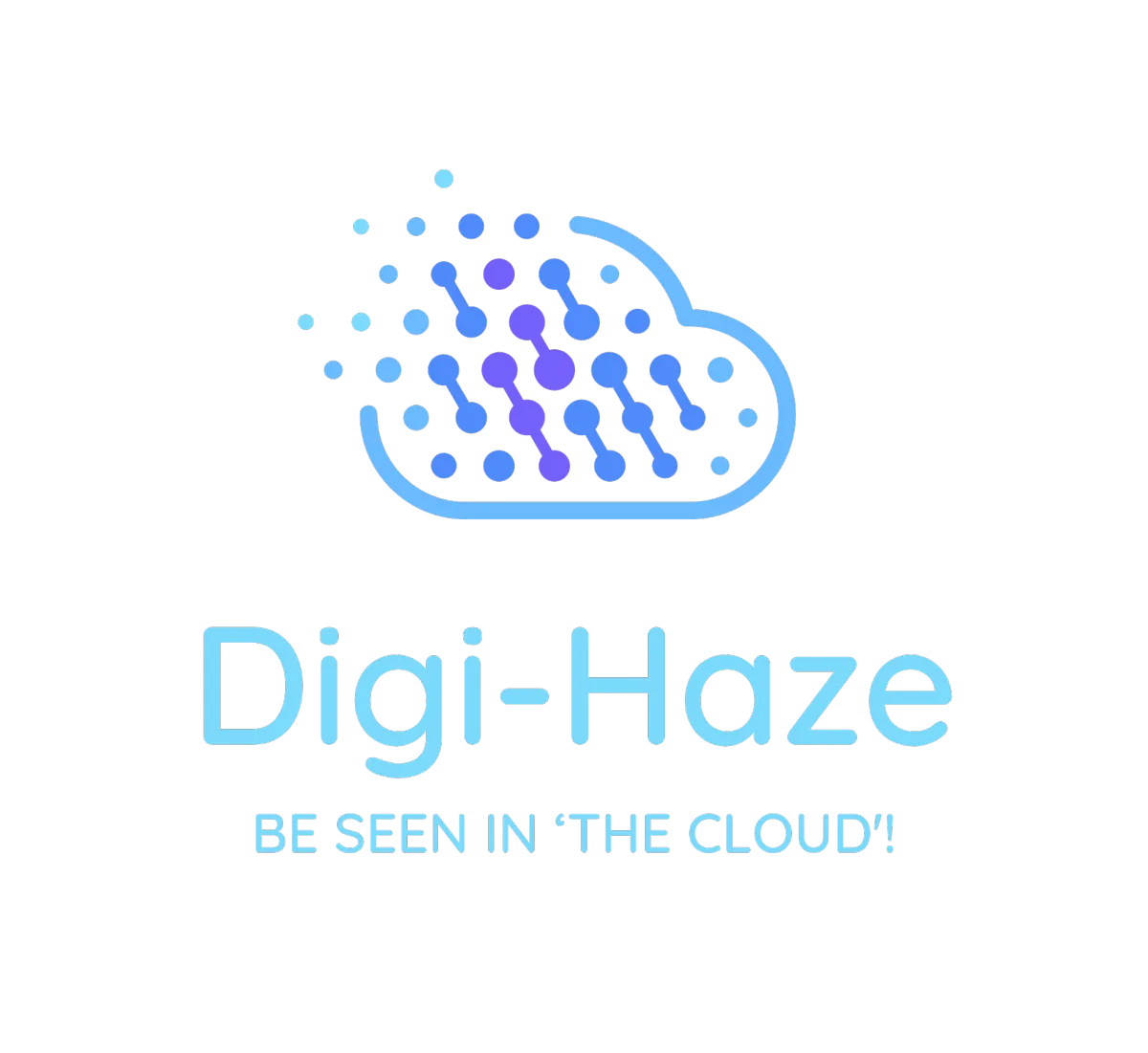 image: digital cloud icon/brand, text: Digi-Haze Be Seen in 'The Cloud'