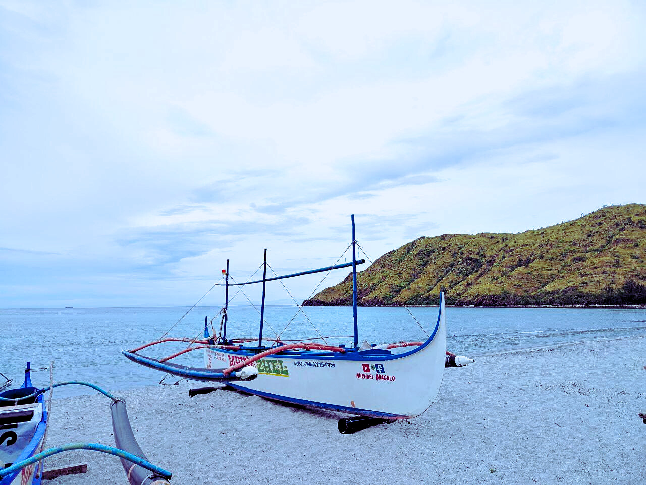 a tropical beach with palm trees and clear water