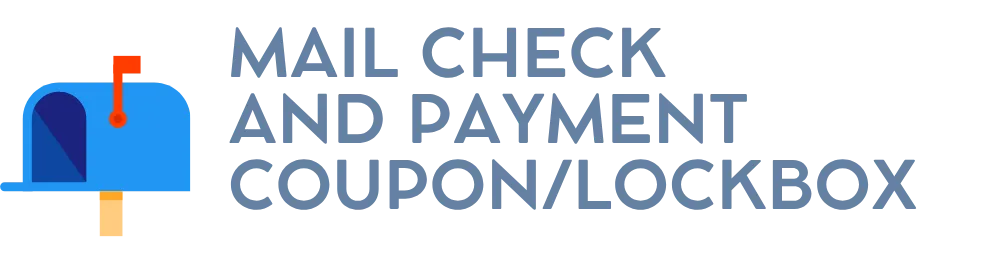 Mail Check and Payment Coupon/Lockbox