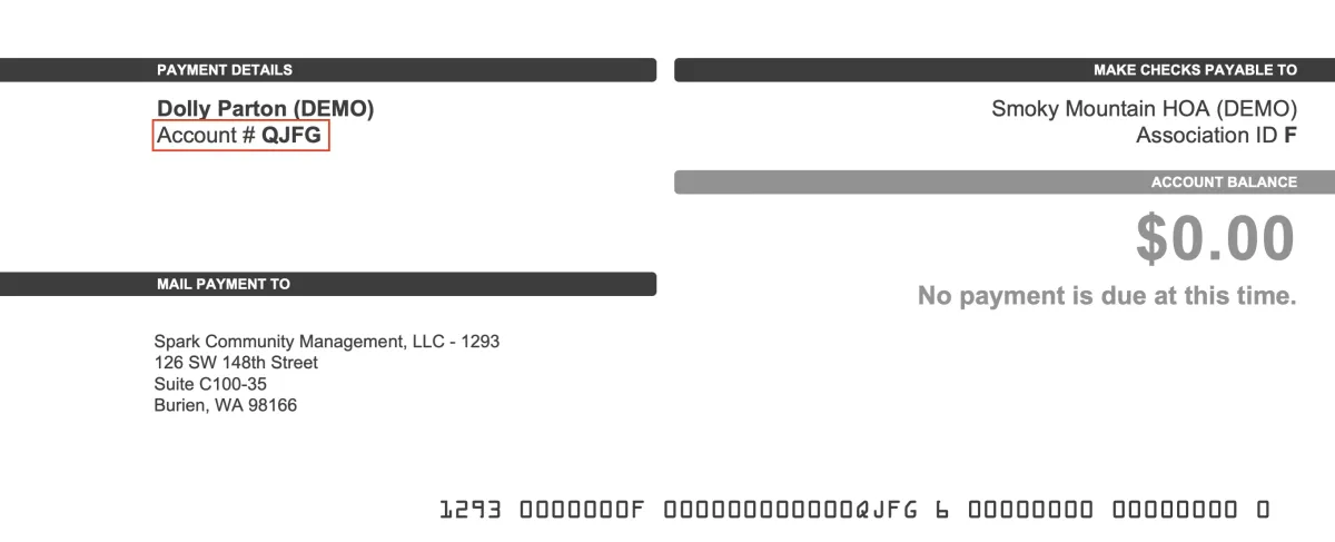 How it works: Mail a check and payment coupon 5 to 7 business days before your assessment due date.