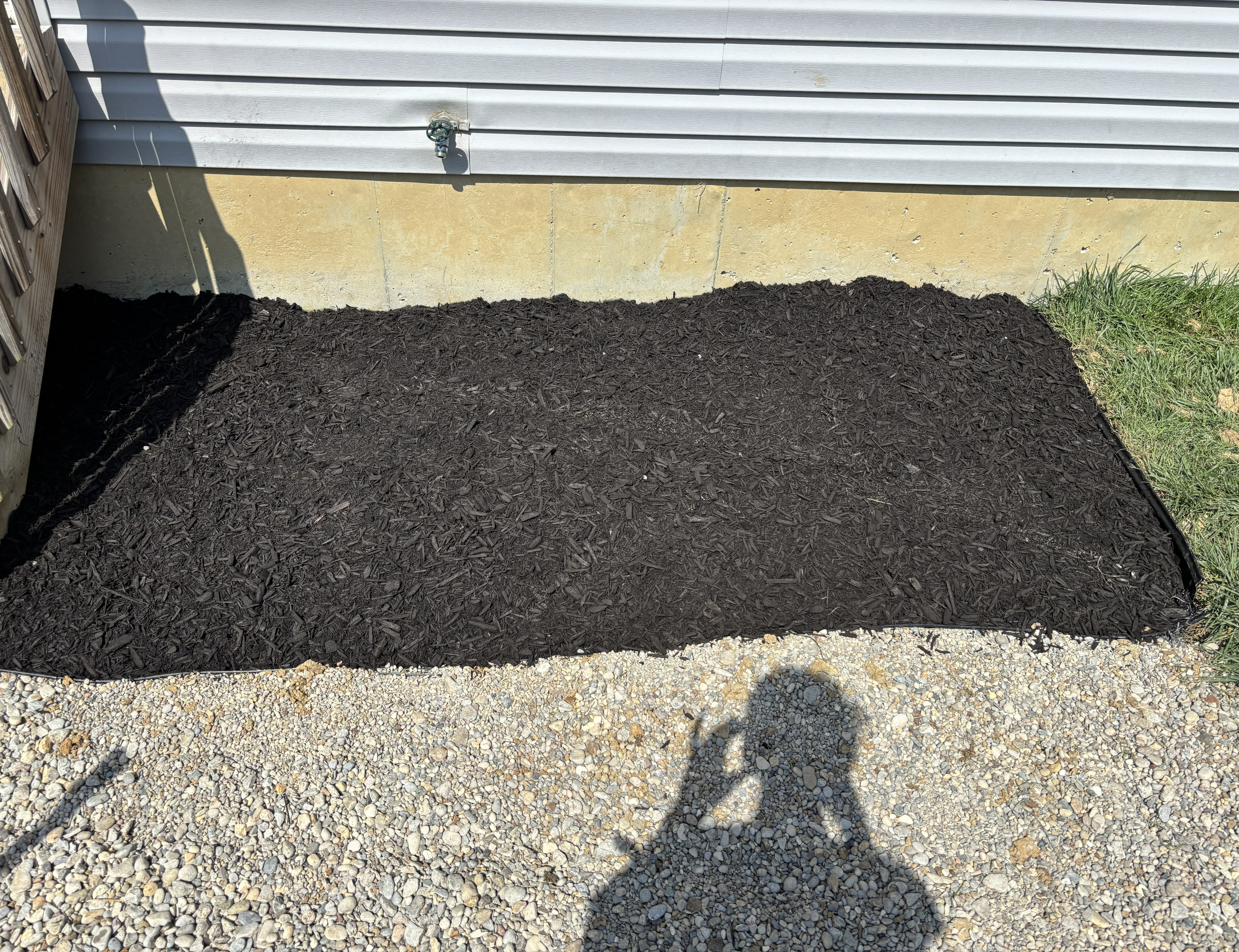 mulch bed install after