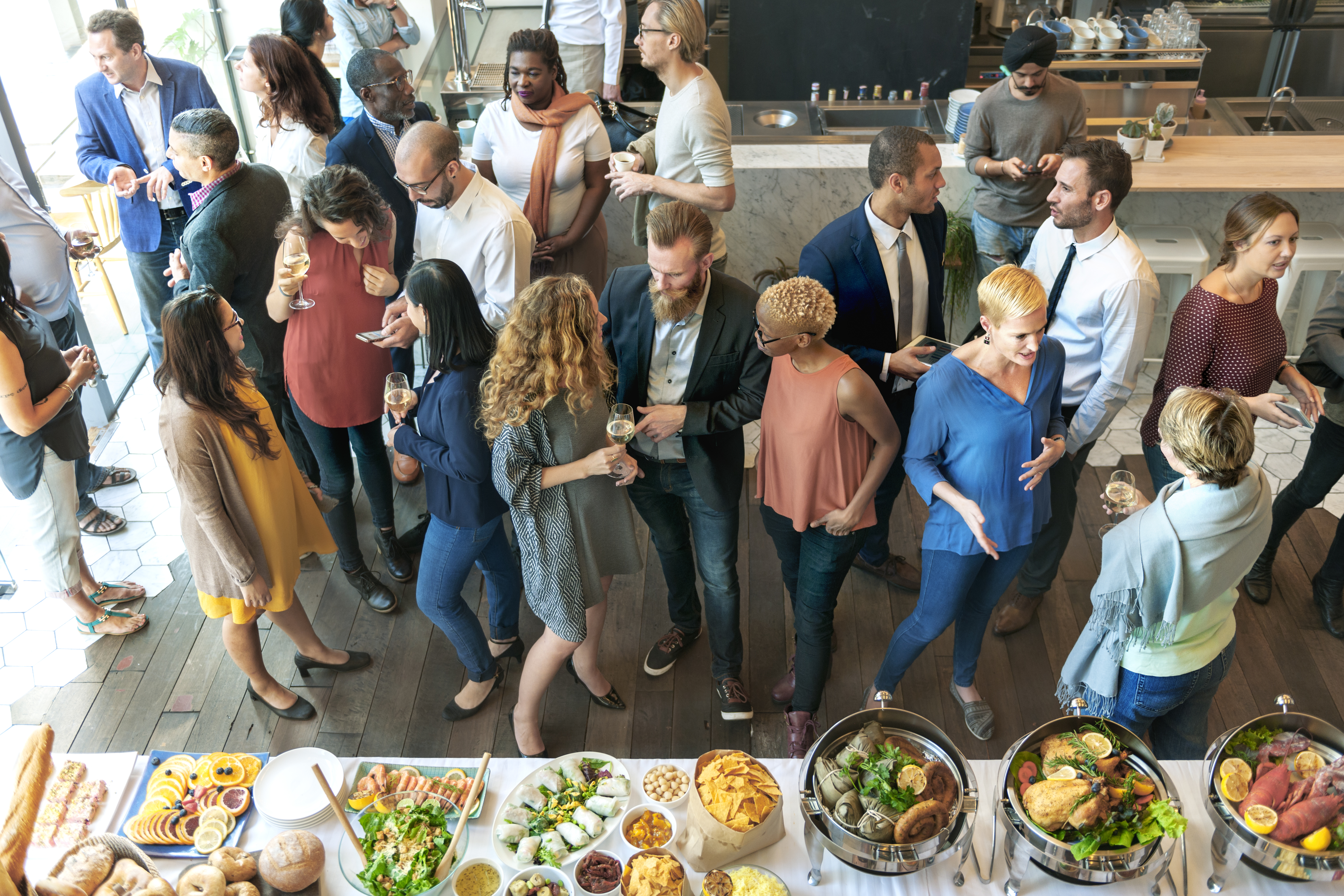 Professional corporate event with colleagues networking and celebrating in Southern Ontario