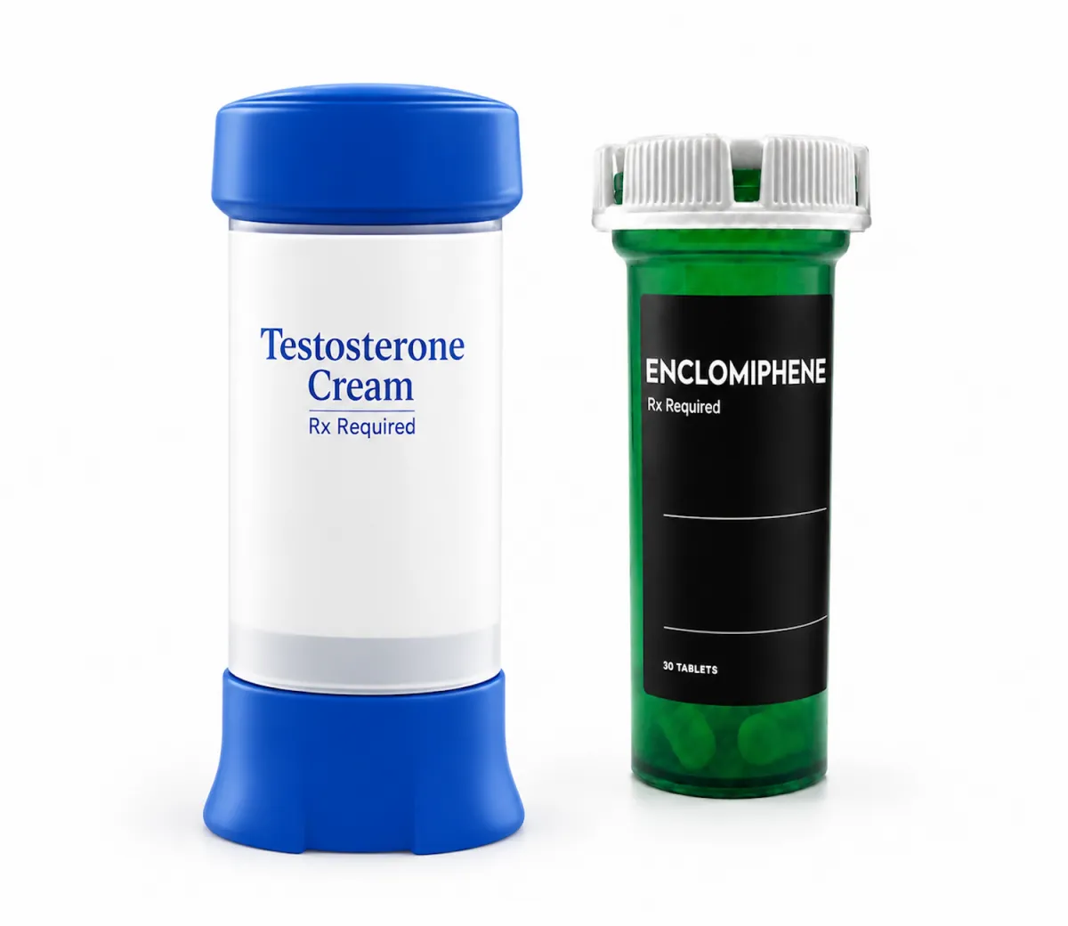 Testosterone cream plus enclomiphene