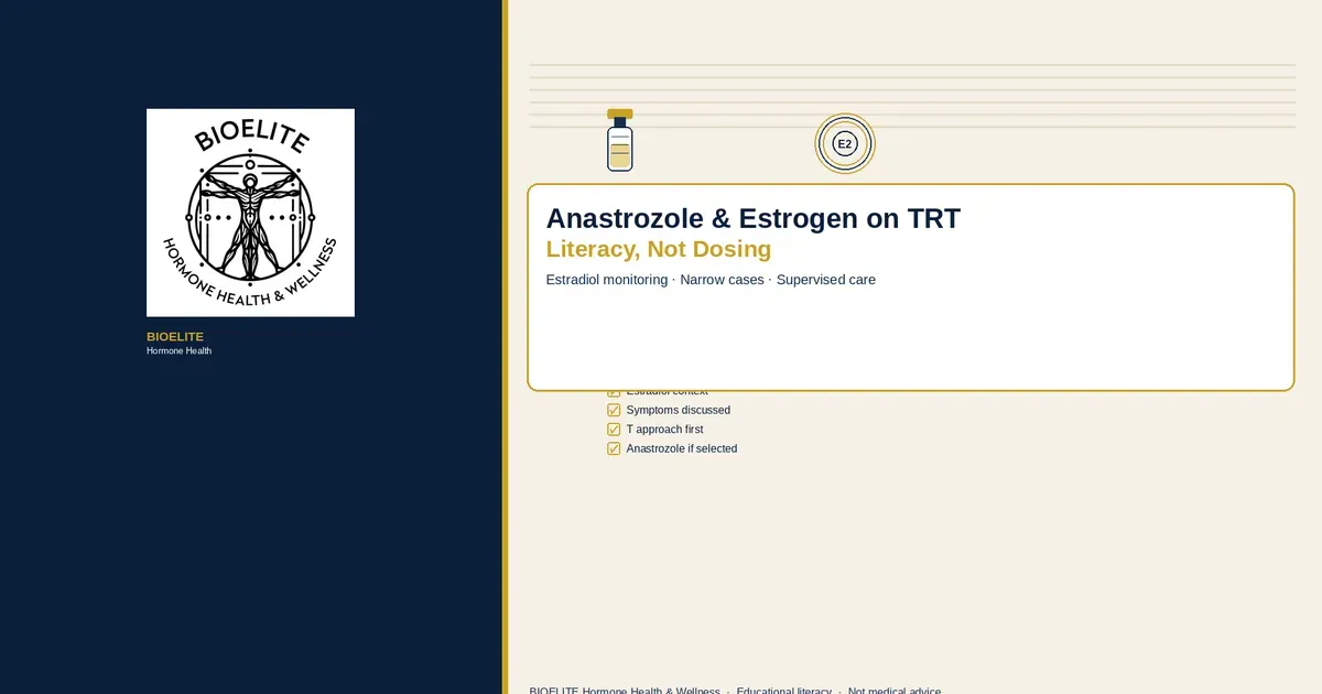 Anastrozole on TRT: Estrogen Basics for Men | BIOELITE