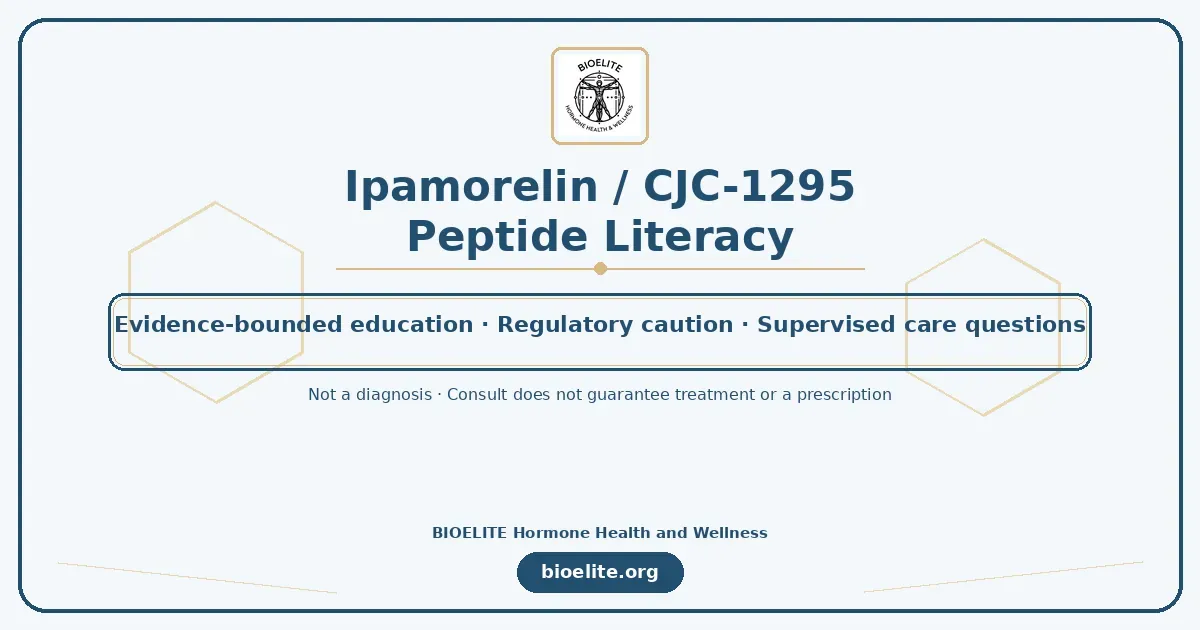 Ipamorelin and CJC-1295: FDA Status and Safety | BIOELITE