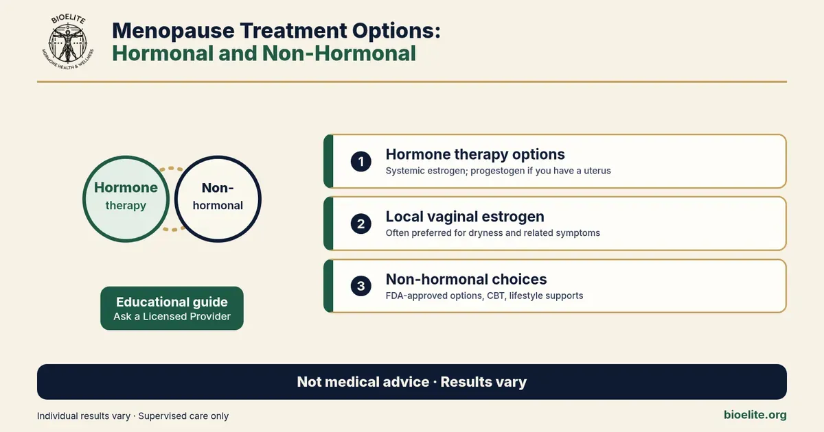 Menopause Treatment Options: Hormonal or Not | BIOELITE