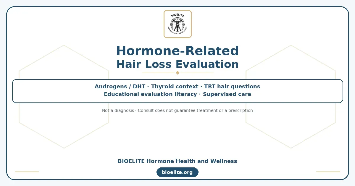 Hormone-Related Hair Loss: What to Evaluate | BIOELITE