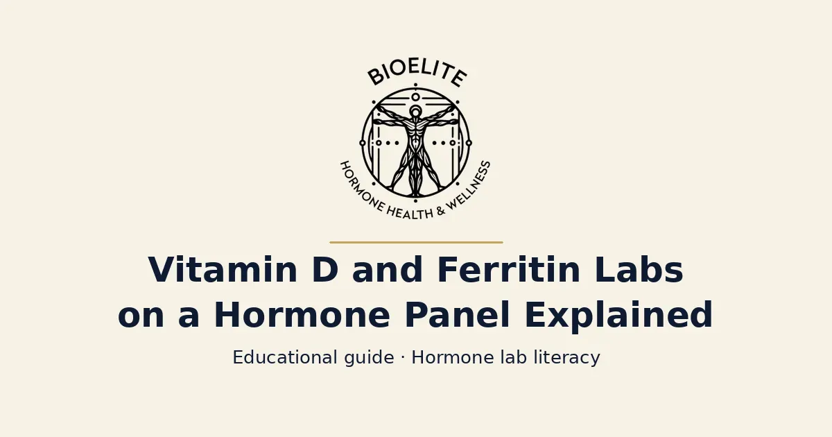 Vitamin D and Ferritin on a Hormone Panel | BIOELITE