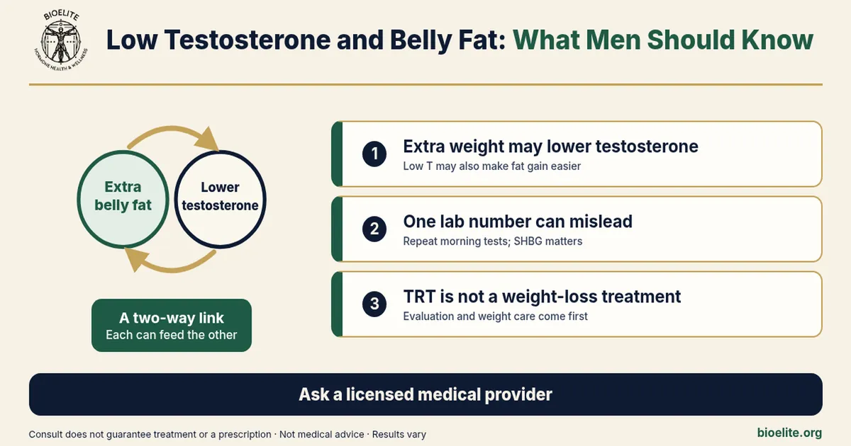 Low Testosterone and Belly Fat in Men | BIOELITE