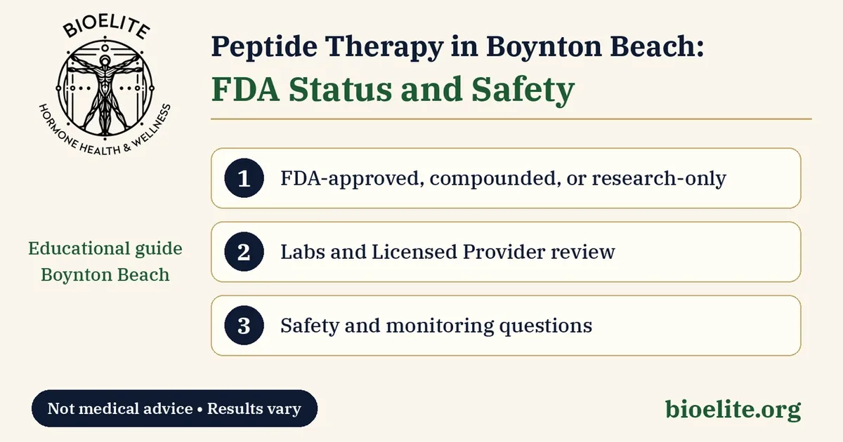 Peptide Therapy in Boynton Beach: FDA Status Explained | BIOELITE