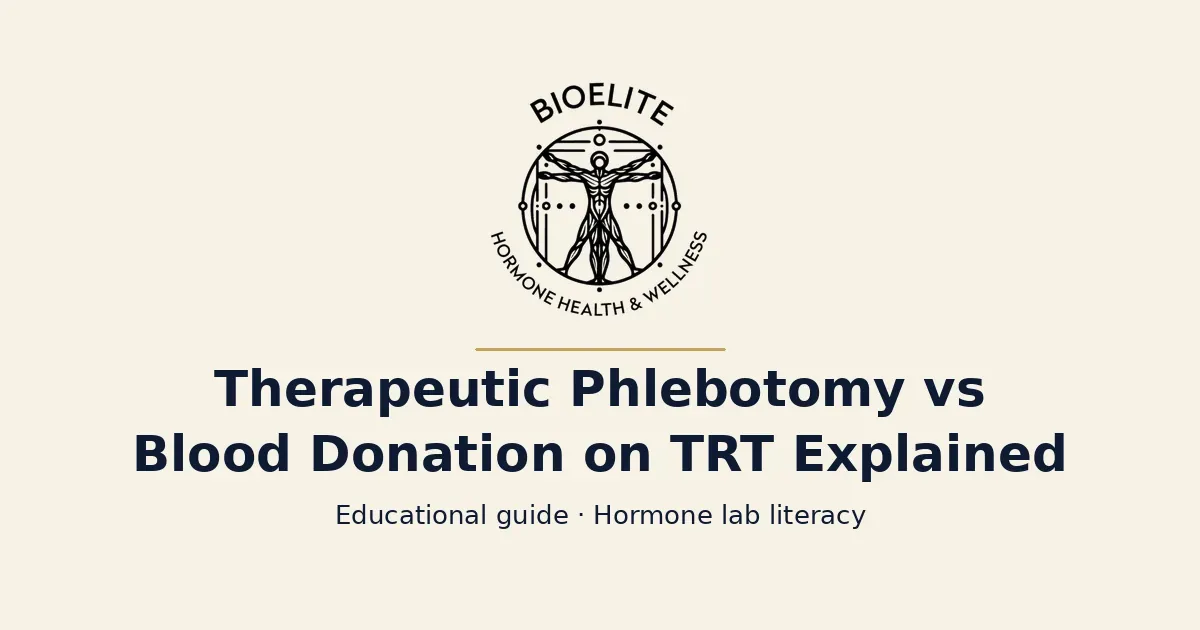 Phlebotomy vs Blood Donation on TRT | BIOELITE