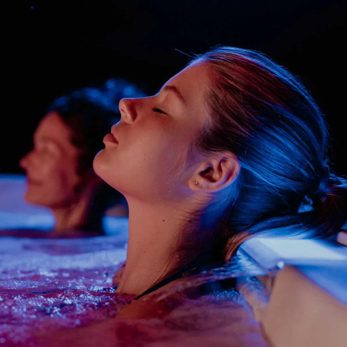 Woman in Jacuzzi Hot Tub
