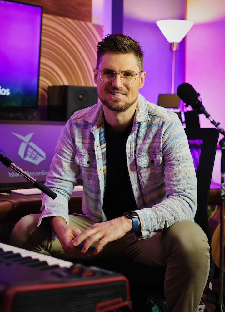 A photo of Joseph Cheek in Island Recording Studios