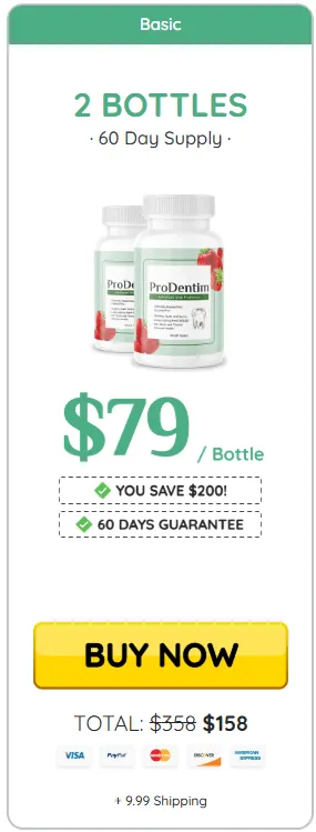 Prodentim 2 Bottle Pricing