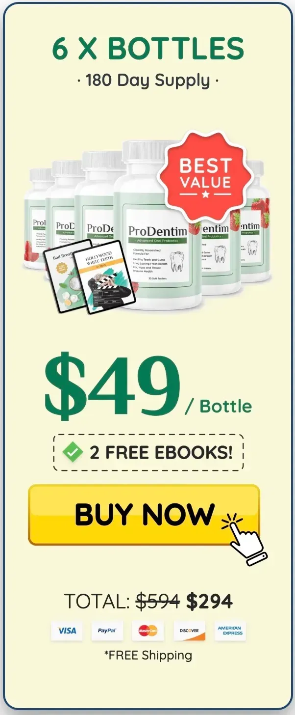 Prodentim 6 Bottle Pricing