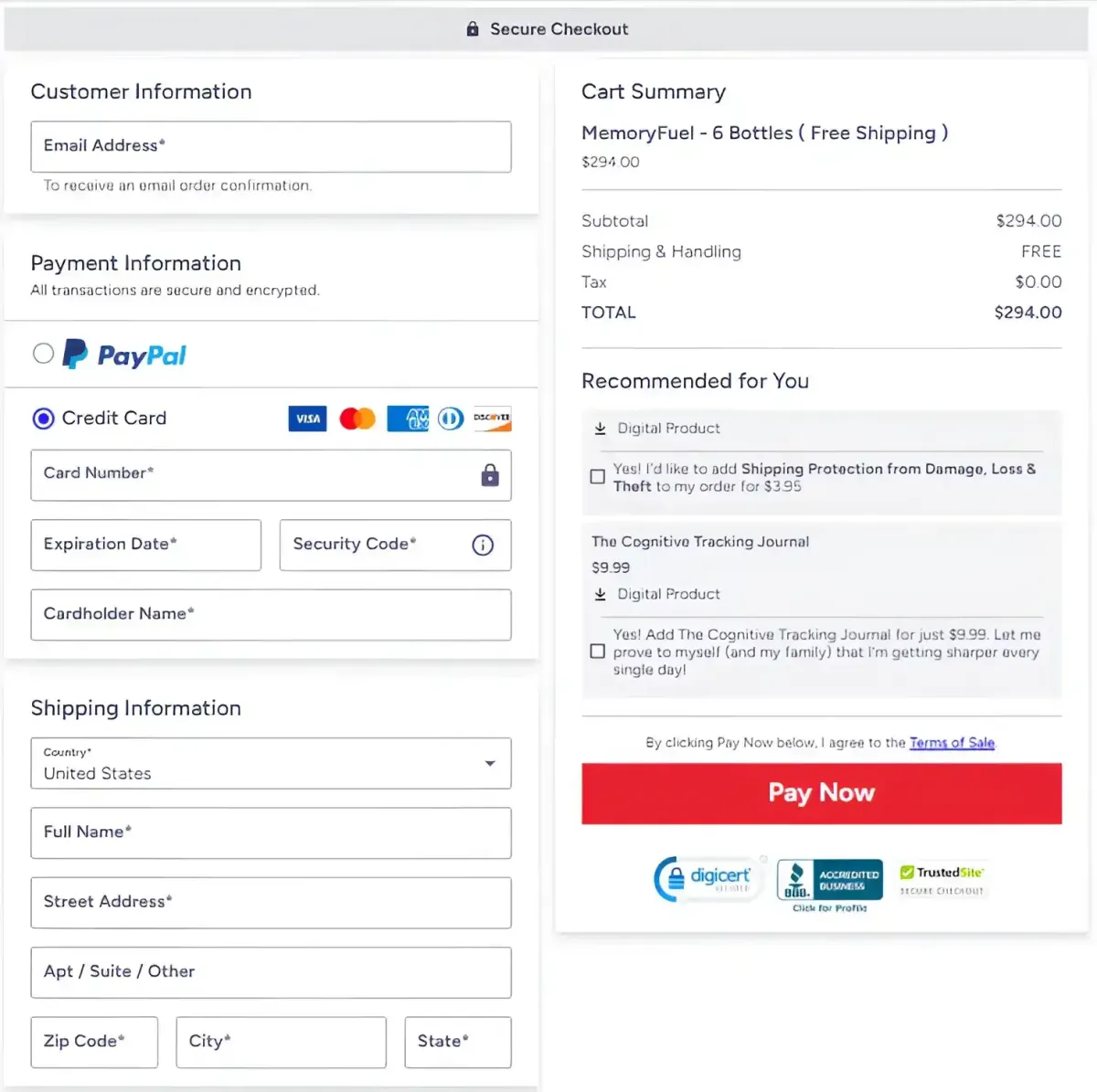 MemoryFuel supplement