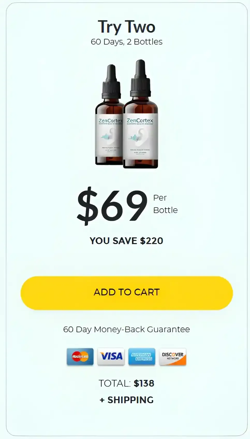 Zencortex 2 Bottle Pricing