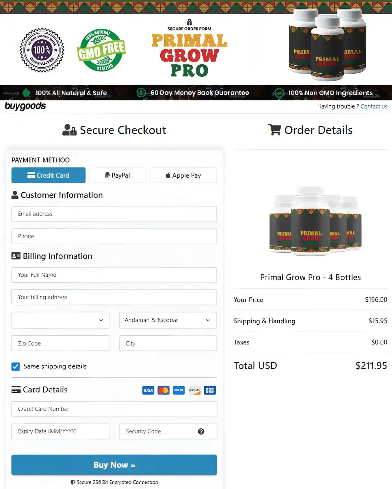 Primal Grow Pro supplement