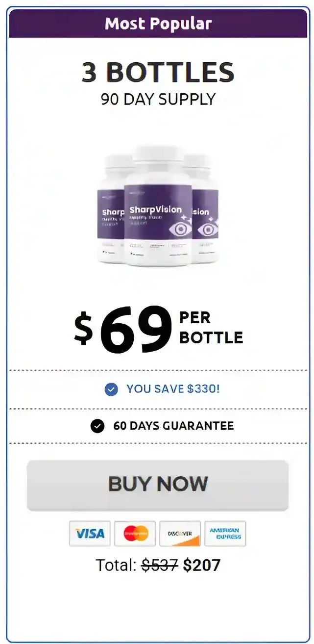 SharpVision 3 bottles pricing