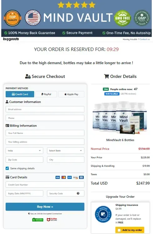 Mind Vault official website