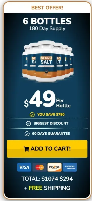 NeuroSalt  6 bottle pricing
