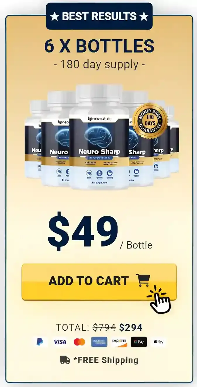 Neuro Sharp 6 bottle pricing