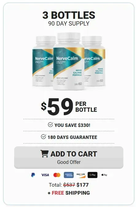 NerveCalm  3 bottles pricing